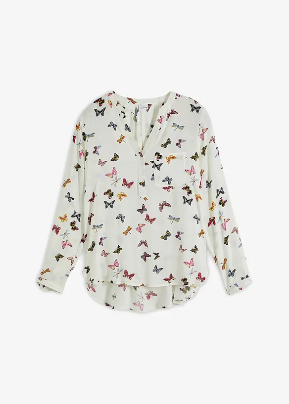 Blus av mjuk viskos, bonprix