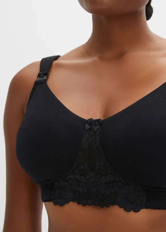 Amningsbehå utan bygel med ekologisk bomull (2-pack), bonprix