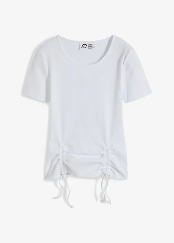 Ribbstickad topp av ekologisk bomull, bonprix