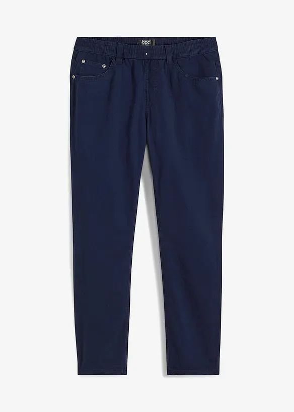 Dra-på byxa med raka ben i ren bomull, Regular Fit, bonprix