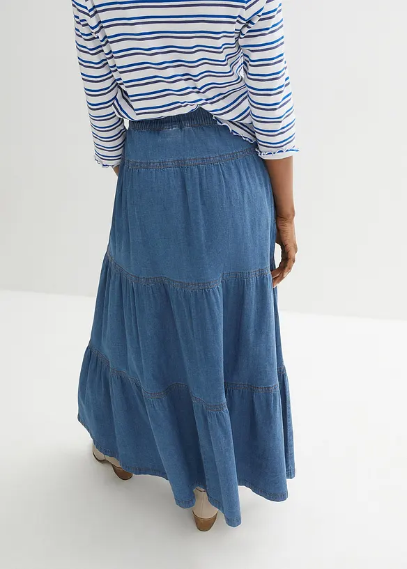 Vådkjol i jeans, bonprix