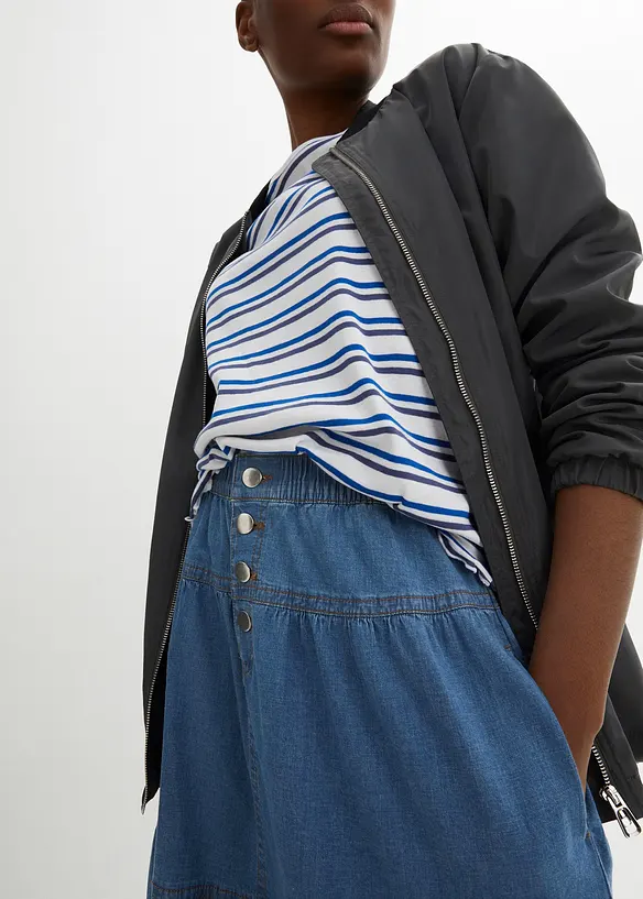 Vådkjol i jeans, bonprix