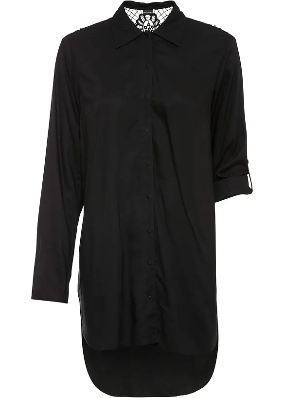 Blus i mix av bomull och viskos, bonprix