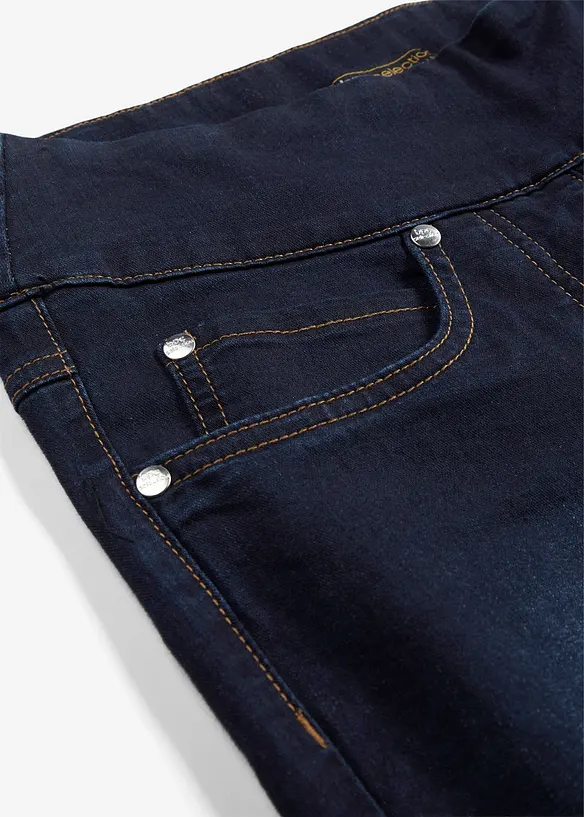 Straight Jeans Mid Waist, Super Stretch med bekväm midja, bonprix