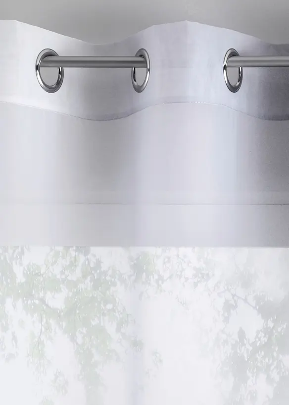 Gardin med färgskiftning i återvunnen polyester (2-pack), bonprix