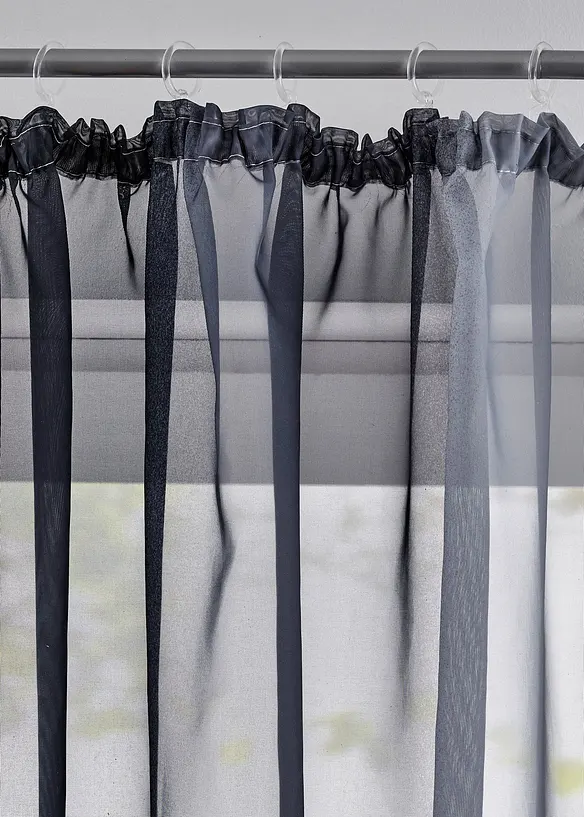 Gardin med färgskiftning i återvunnen polyester (2-pack), bonprix