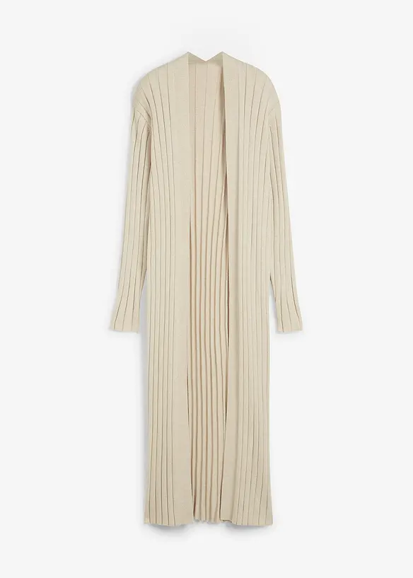 Lång cardigan med sidenandel, bonprix