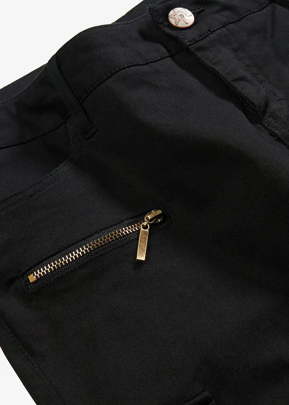 Cargobyxa i stretchig bomullsmix, bonprix