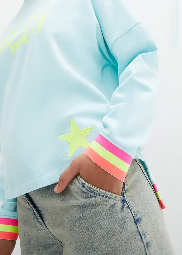 Sweatshirt med färgglada muddar, bonprix