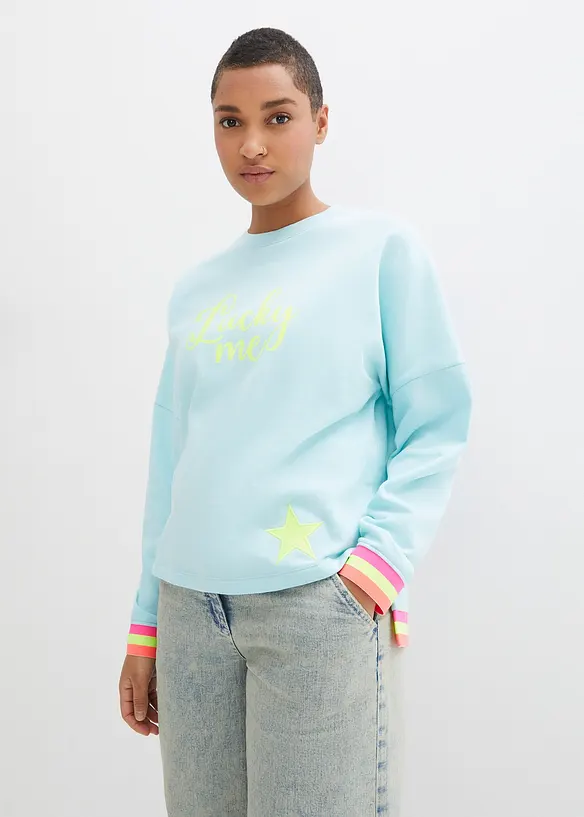 Sweatshirt med färgglada muddar, bonprix