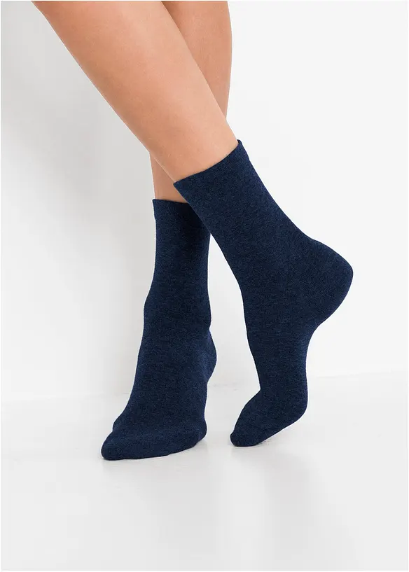 Strumpor med bekväma muddar (4-pack), ekologisk bomull, bonprix