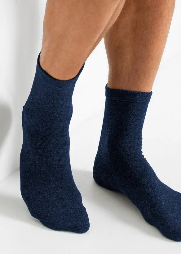 Strumpor med bekväma muddar (4-pack), ekologisk bomull, bonprix