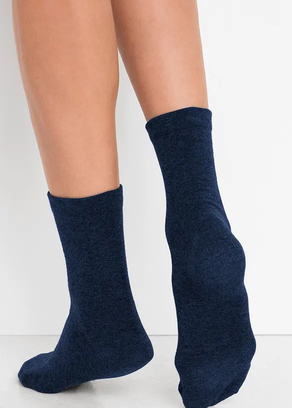 Strumpor med bekväma muddar (4-pack), ekologisk bomull, bonprix