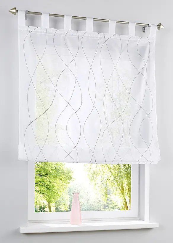 Hissgardin med broderi och återvunnen polyester, bonprix