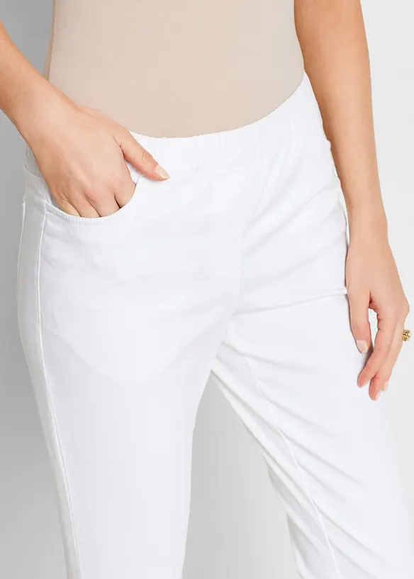 Stretchig dra på-byxa i 7/8-längd, bonprix