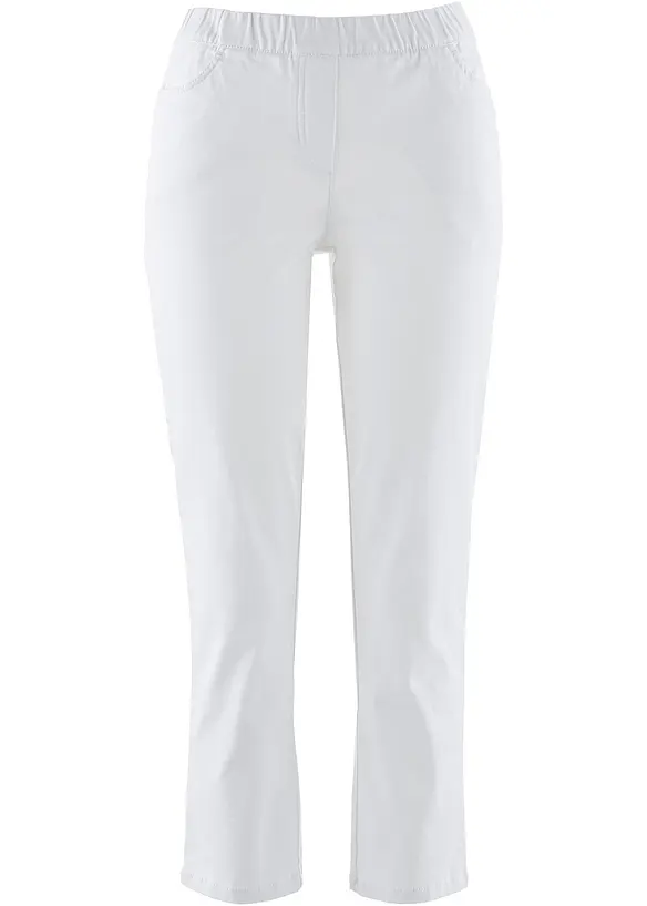 Stretchig dra på-byxa i 7/8-längd, bonprix