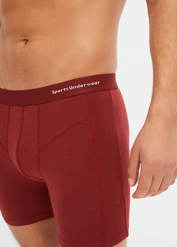 Medellånga boxershorts i ekologisk bomull (3-pack), bonprix