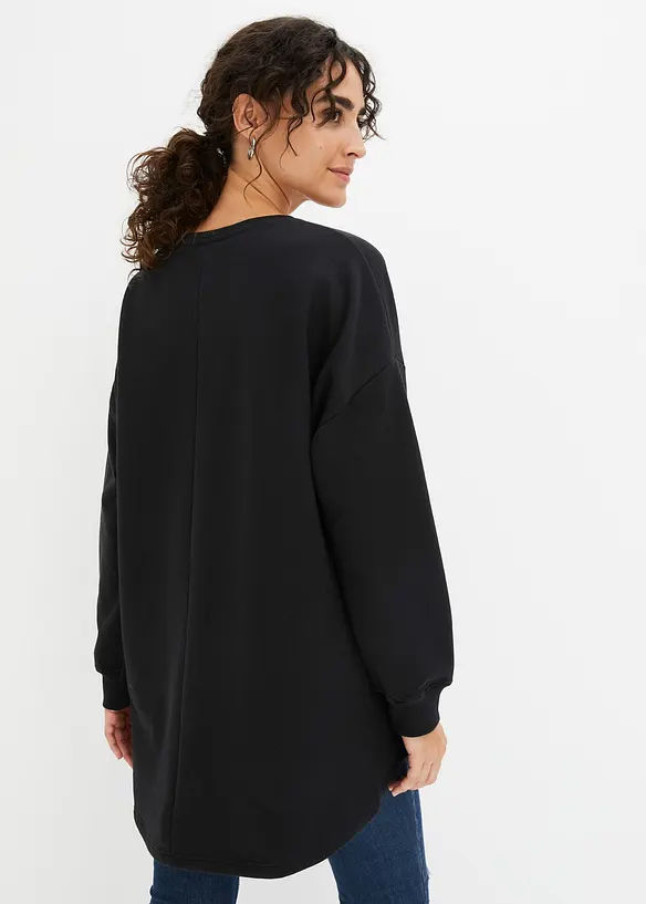 Oversizesweatshirt i ren bomull, bonprix