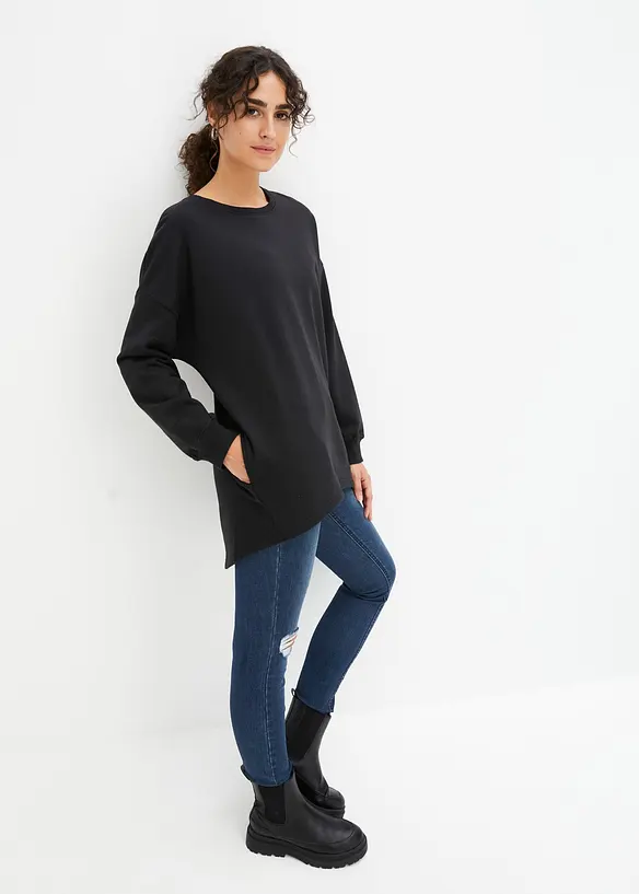 Oversizesweatshirt i ren bomull, bonprix