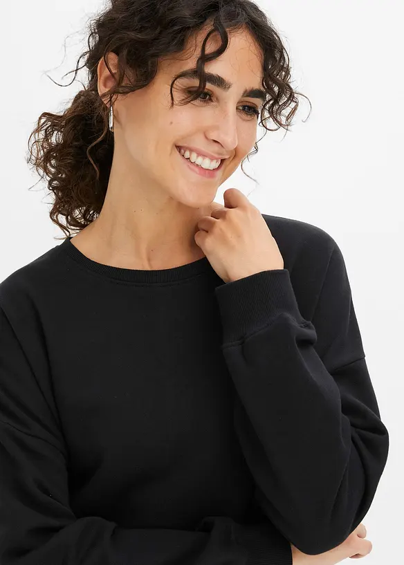 Oversizesweatshirt i ren bomull, bonprix