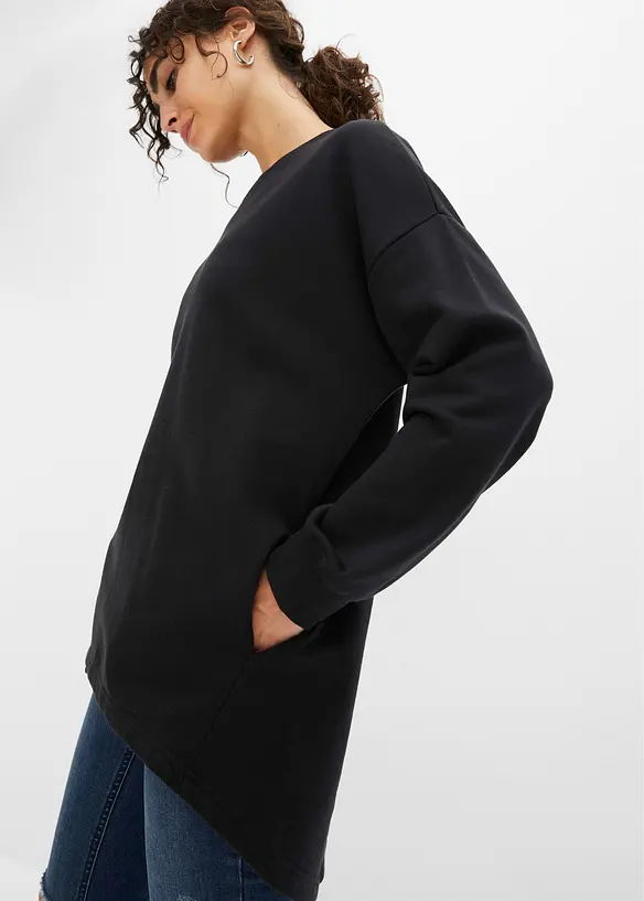 Oversizesweatshirt i ren bomull, bonprix