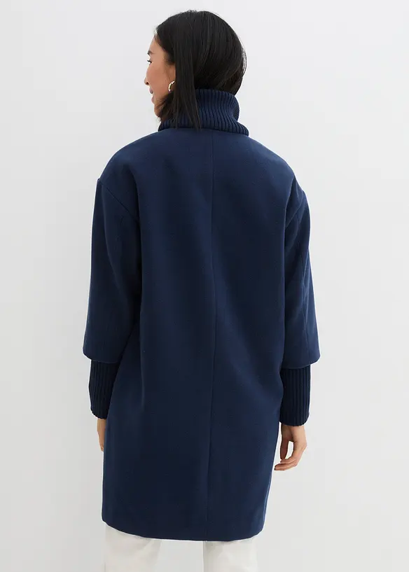 Kort kappa med yllelook, bonprix