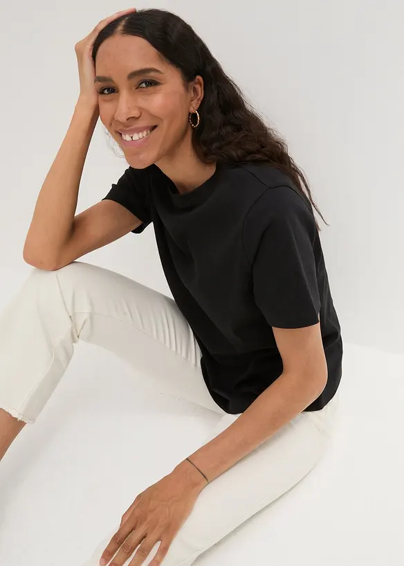 T-shirt av tjock ekologisk bomull, bonprix