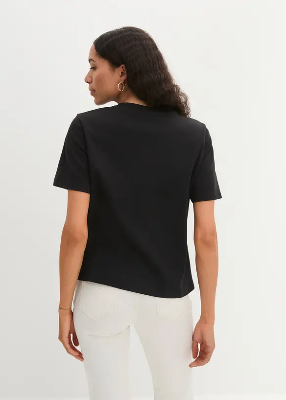 T-shirt av tjock ekologisk bomull, bonprix