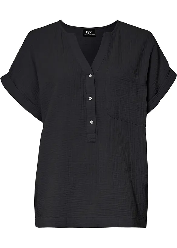 Muslinblus med korta ärmar, bonprix