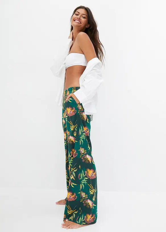 Vid pyjamasbyxa i viskosmix, bonprix