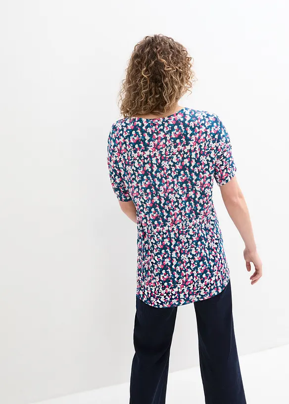 Jerseytopp av viskosmix med linneandel, bonprix