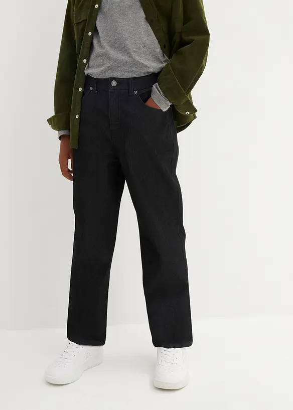 Extra Loose Fit Jeans med justerbar midja, Straight, bonprix