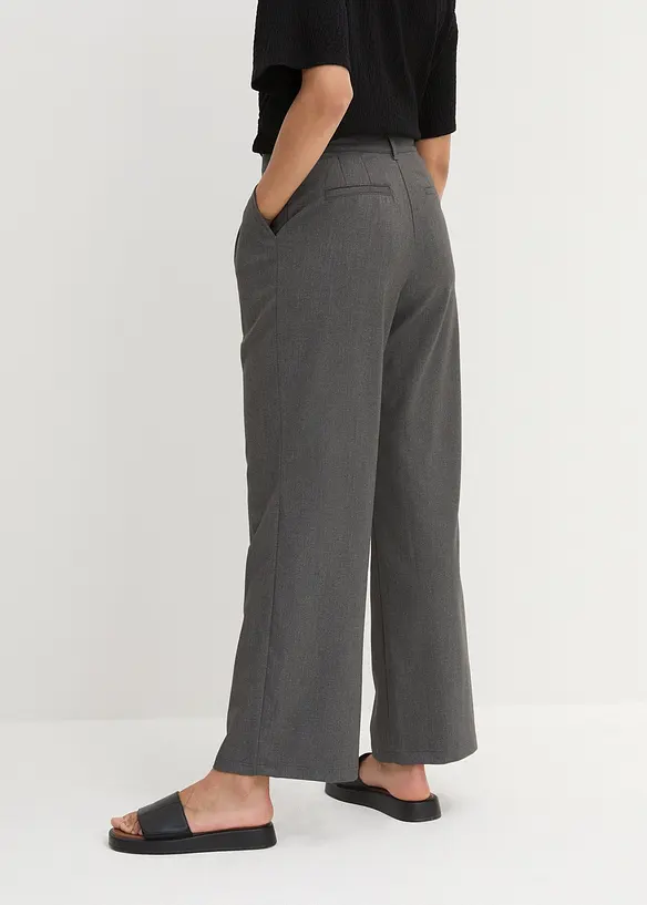 Byxa med hög midja och vida ben, bonprix