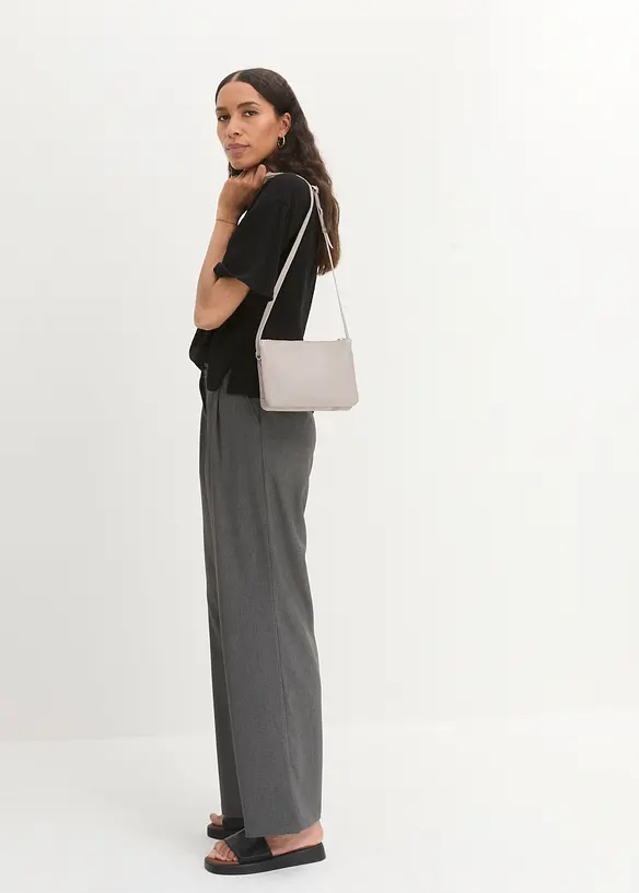 Byxa med hög midja och vida ben, bonprix