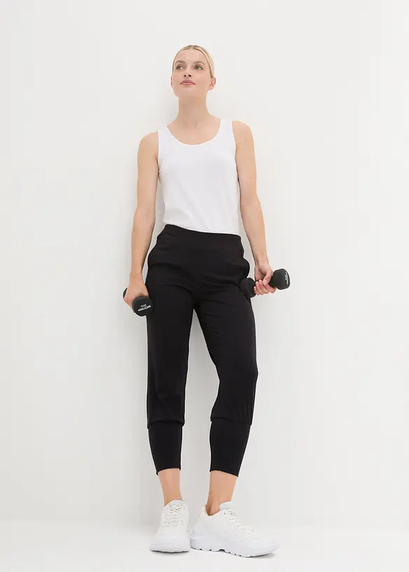 Extra mjuk haremsbyxa i caprimodell, bonprix
