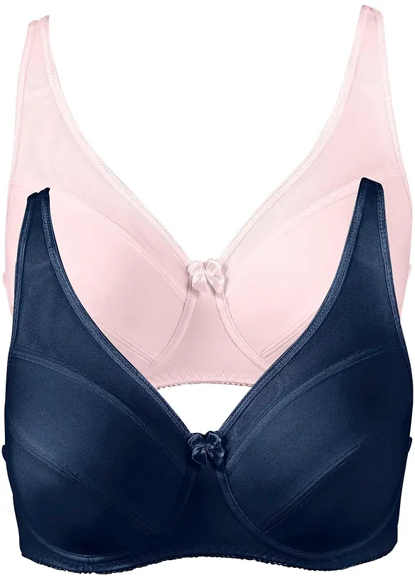 BH med bygel och mesh (2-pack), bonprix