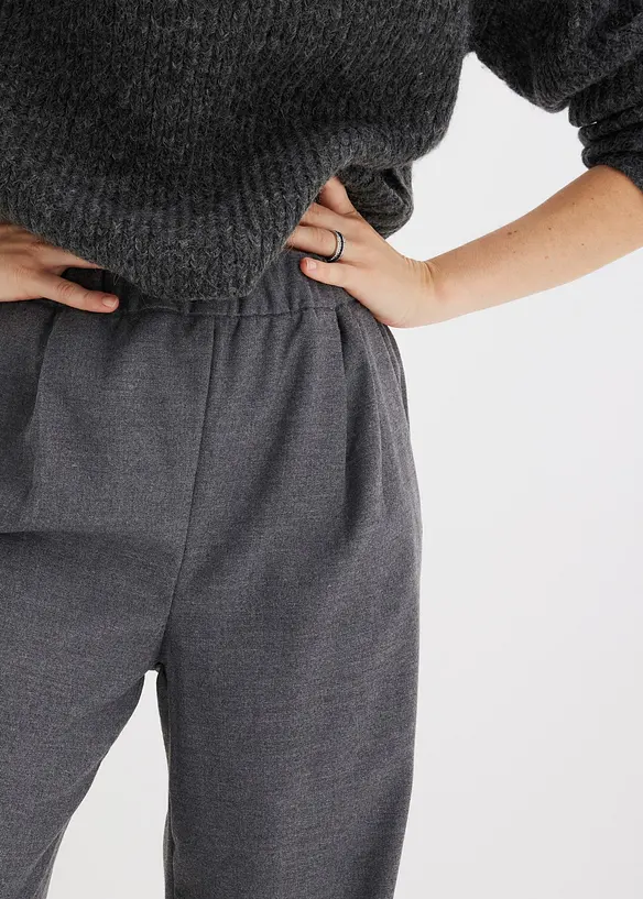 Vid byxa med yllelook, bonprix
