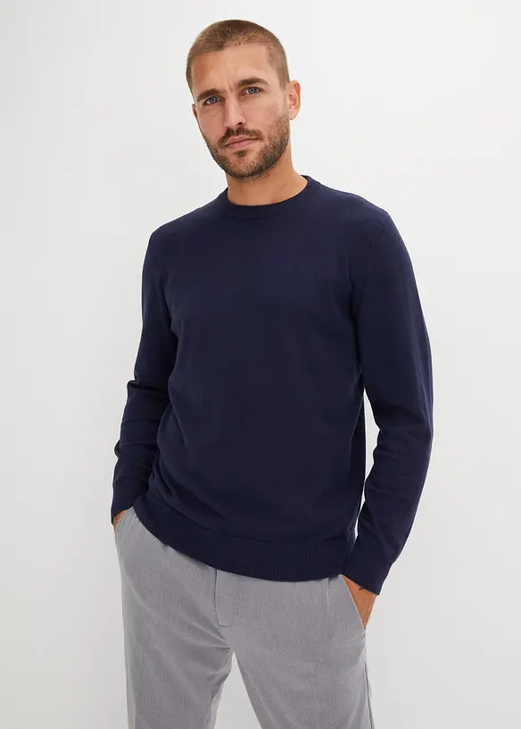 Finstickad tröja Regular Fit, bonprix