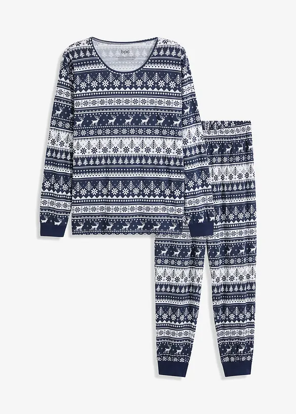 Långärmad pyjamas i ekologisk bomull, bonprix