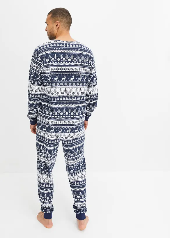Långärmad pyjamas i ekologisk bomull, bonprix