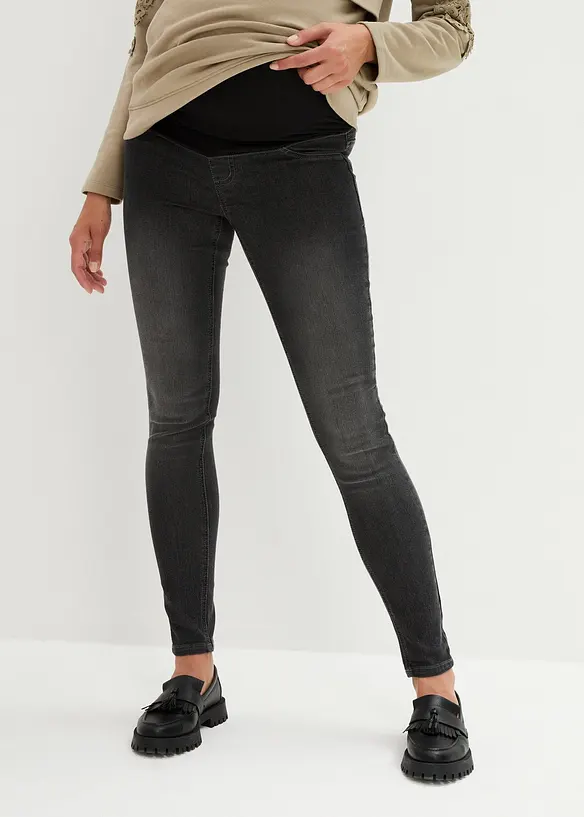 Mammajeggings med bomull (2-pack). Skinny, bonprix