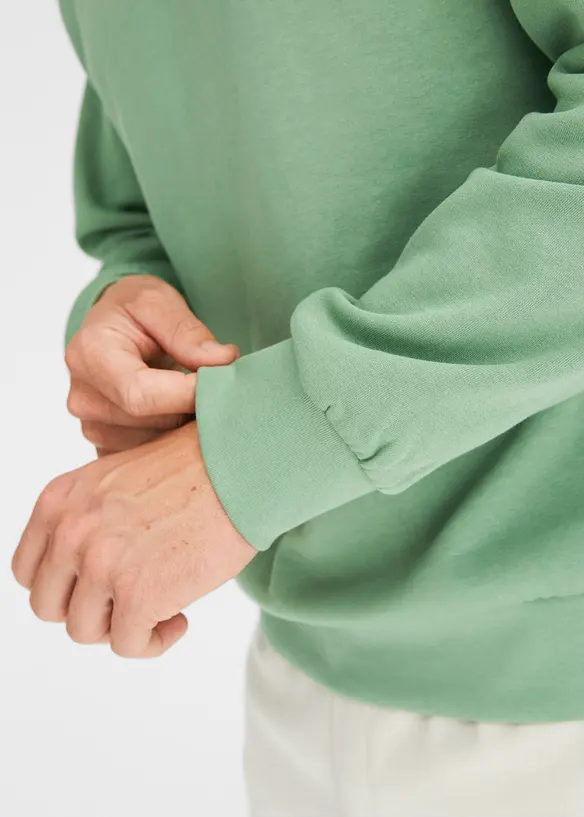 Sweatshirt med krage och kort dragkedja, bonprix