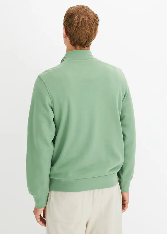 Sweatshirt med krage och kort dragkedja, bonprix
