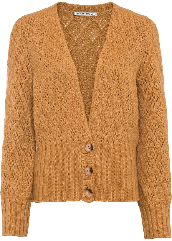 Cardigan med breda muddar, bonprix