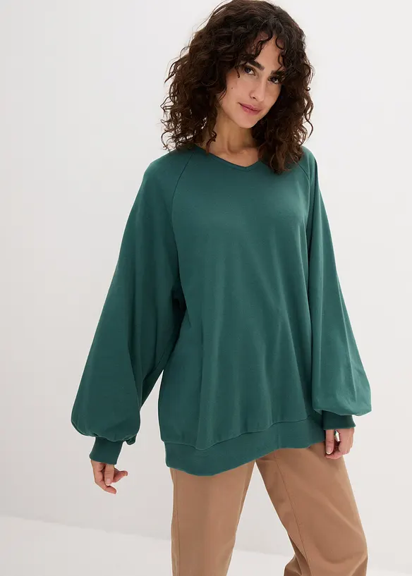 Oversizetopp av ren bomull, bonprix