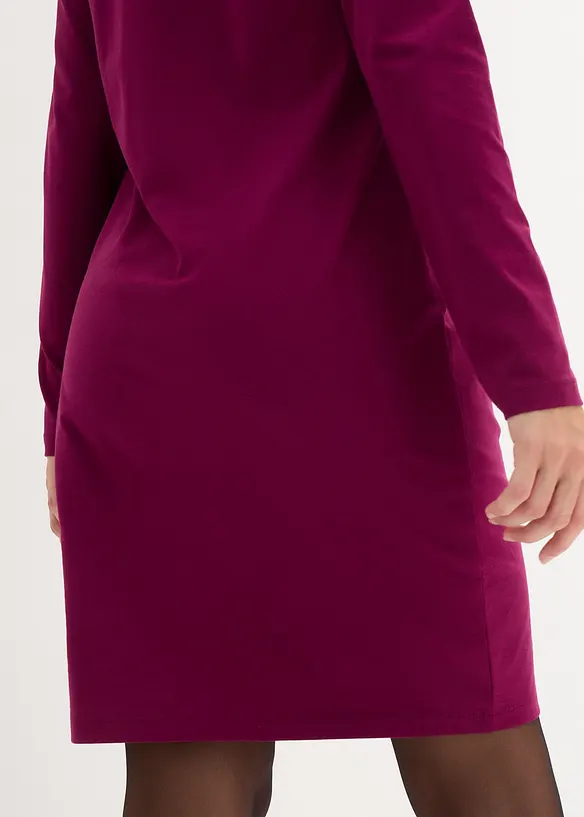 Jerseyklänning av bomull med stretch (2-pack), bonprix