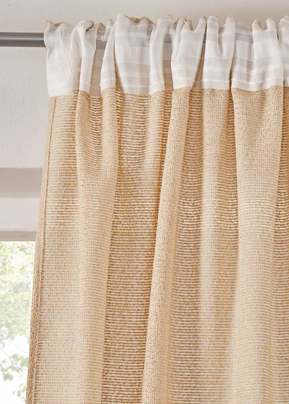 Gardinlängd i jacquard med strukturerad yta (1-pack), bonprix