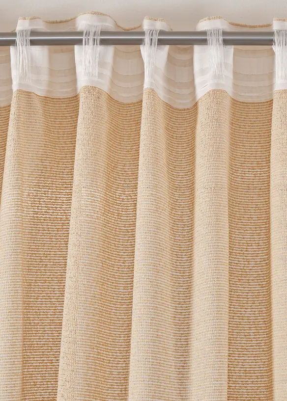 Gardinlängd i jacquard med strukturerad yta (1-pack), bonprix