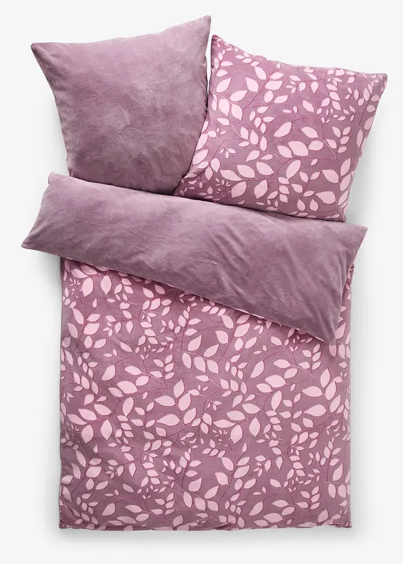 Vändbart Cashmere Touch-påslakanset med blommönster, bonprix