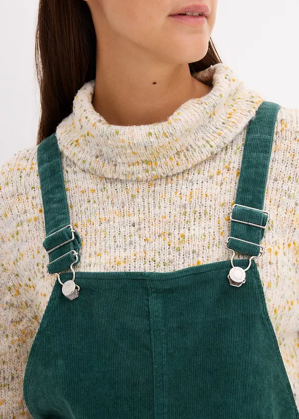 Mammasnickarklänning i stretchig bomullsmanchester, bonprix